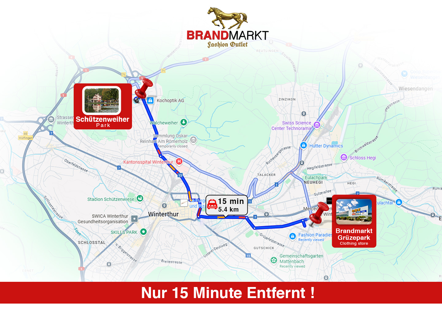 From Schuetzenweiher to brandmarkt 1