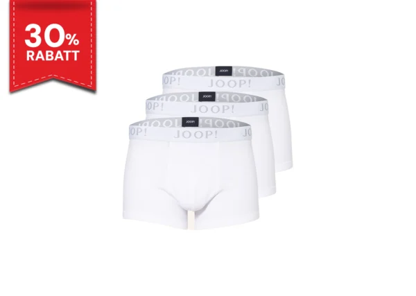 JOOP! 3er-Pack Boxershorts in Weiß – Jetzt mit 30% Rabatt bei Brandmarkt Outlet Store in Winterthur