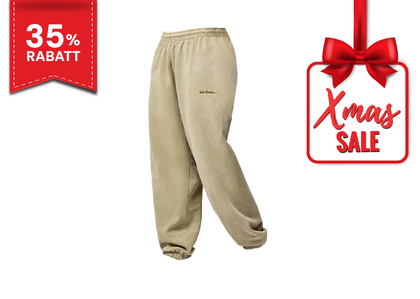 Trendige Baggy Jogger in beige, jetzt im Brandmarkt Outlet Store Winterthur mit 35% Rabatt im Christmas X MAS Sale erhältlich.