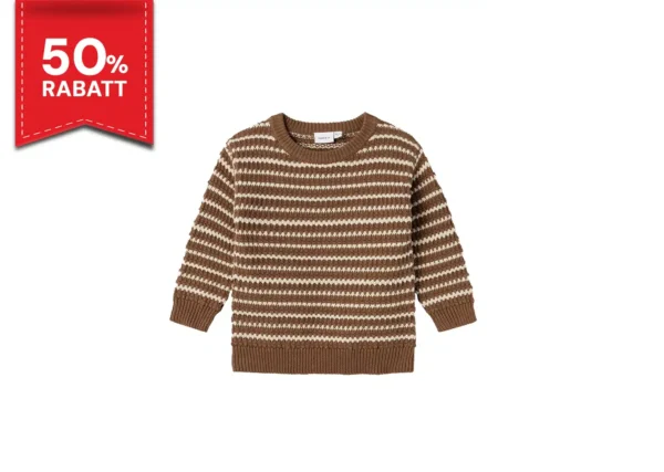 Braun und creme gestreifter Name It Pullover Kinder im BrandMarkt Outlet