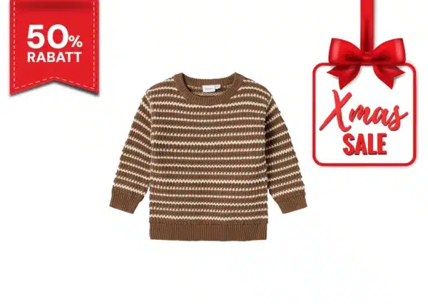 Braun und creme gestreifter Name It Pullover Kinder im BrandMarkt Outlet